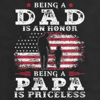 Being Dad Is An Honor Being Papa Is Priceless USA Flag 11oz C Handle Ceramic Mug