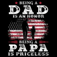 Being Dad Is An Honor Being Papa Is Priceless USA Flag 16 in Basic Backpack