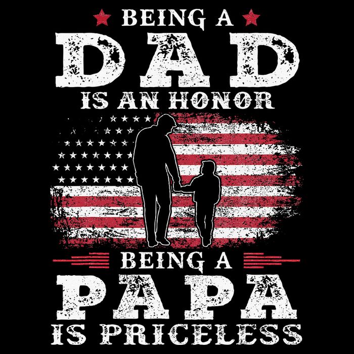 Being Dad Is An Honor Being Papa Is Priceless USA Flag 16 in Basic Backpack