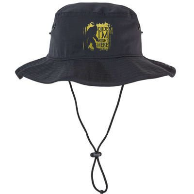 Bigfoot Dude IM Right Here Funny Sasquatch Bucket Hat
