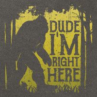 Bigfoot Dude IM Right Here Funny Sasquatch Cotton Canvas Backpack