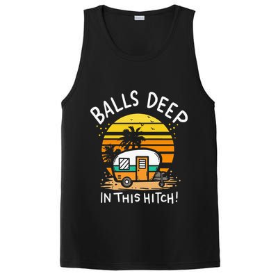 Balls Deep In This Hitch RV Camper Holiday Funny Camping PosiCharge Competitor Tank