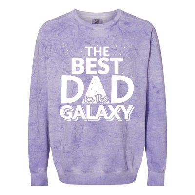 Best Dad In The Galaxy Colorblast Crewneck Sweatshirt