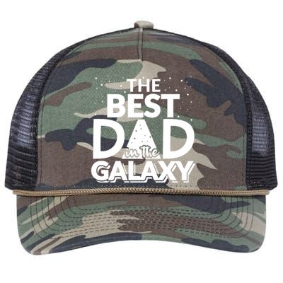 Best Dad In The Galaxy Retro Rope Trucker Hat Cap