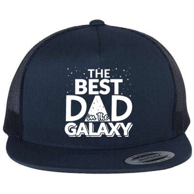 Best Dad In The Galaxy Flat Bill Trucker Hat