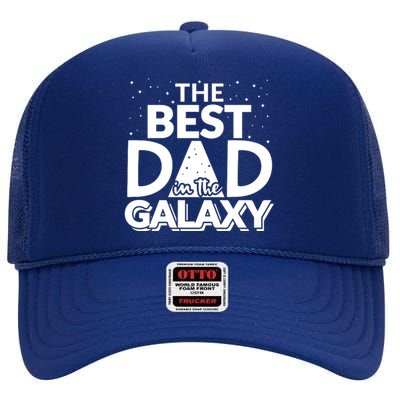 Best Dad In The Galaxy High Crown Mesh Back Trucker Hat