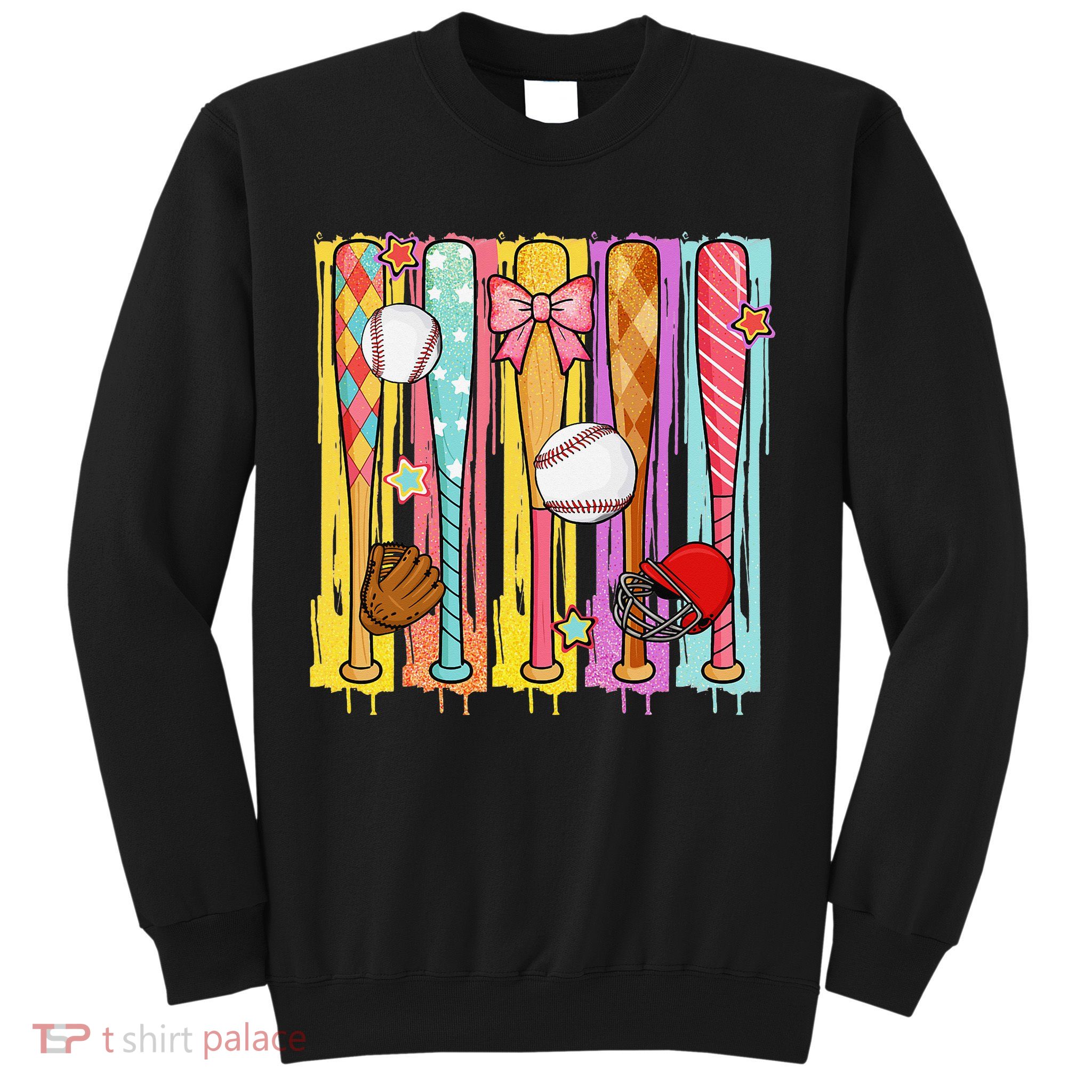 Baseball Dripping Ice Cream Drip Baseball Season Sweatshirt