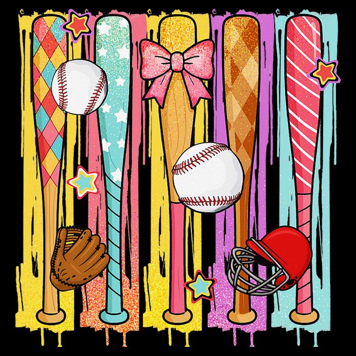 Baseball Dripping Ice Cream Drip Baseball Season Kids T-Shirt