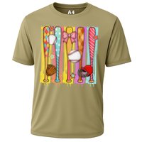Baseball Dripping Ice Cream Drip Baseball Season Cooling Performance Crew T-Shirt