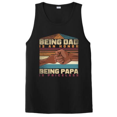 Being Dad Is An Honor Being Papa Is Priceless Black Father Gift PosiCharge Competitor Tank