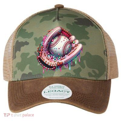 Baseball Drip Ice Cream Sprinkles Baseball Glove Legacy Tie Dye Trucker Hat