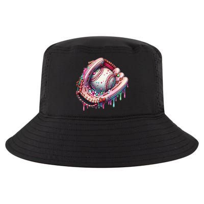 Baseball Drip Ice Cream Sprinkles Baseball Glove Cool Comfort Performance Bucket Hat