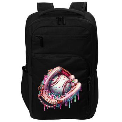 Baseball Drip Ice Cream Sprinkles Baseball Glove Impact Tech Backpack