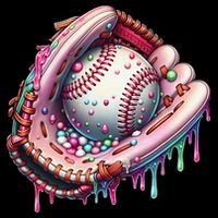 Baseball Drip Ice Cream Sprinkles Baseball Glove Backpack