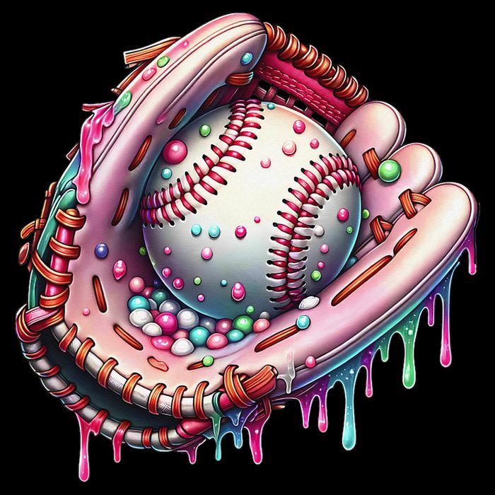Baseball Drip Ice Cream Sprinkles Baseball Glove Backpack