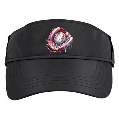 Baseball Drip Ice Cream Sprinkles Baseball Glove Adult Drive Performance Visor