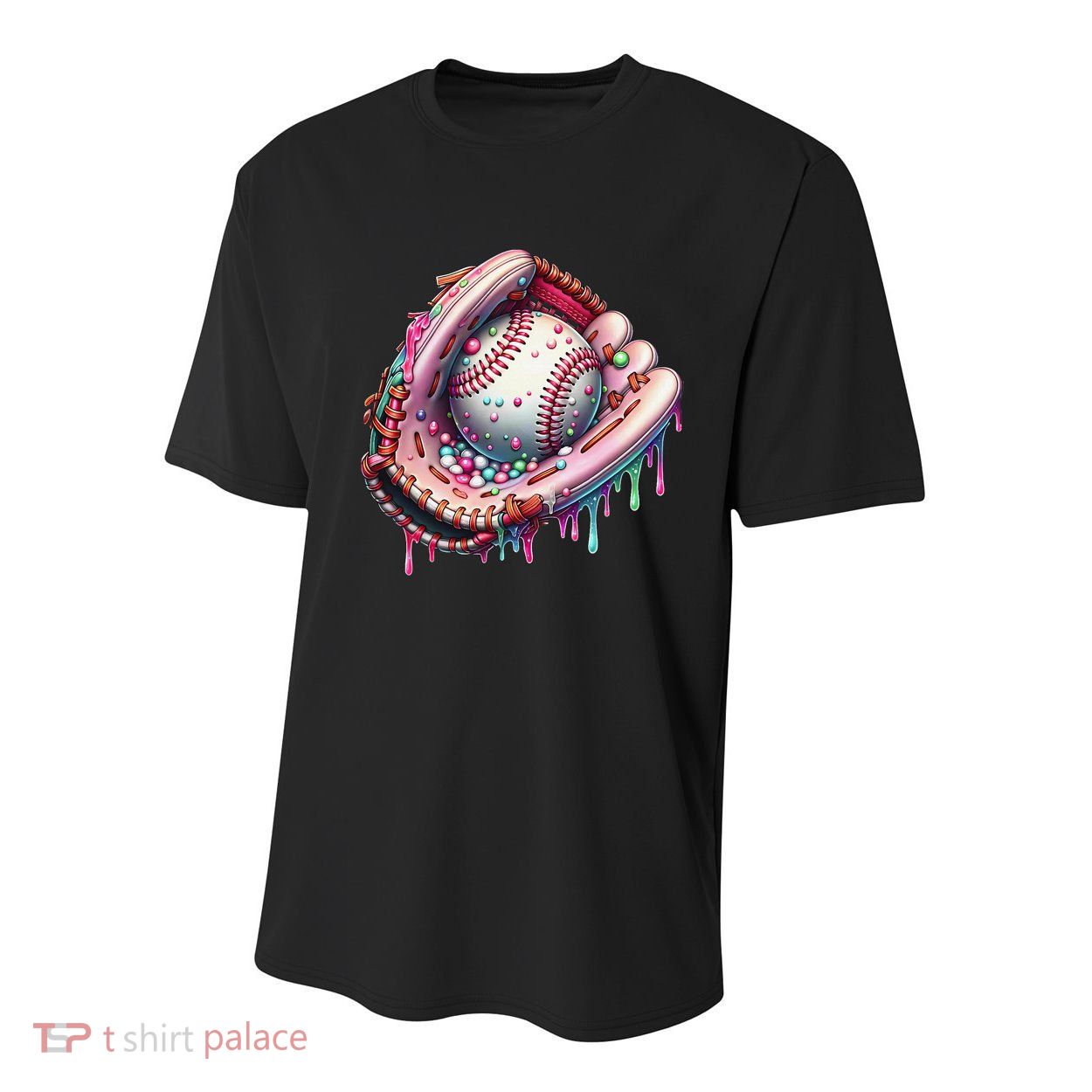 Baseball Drip Ice Cream Sprinkles Baseball Glove Youth Performance Sprint T-Shirt
