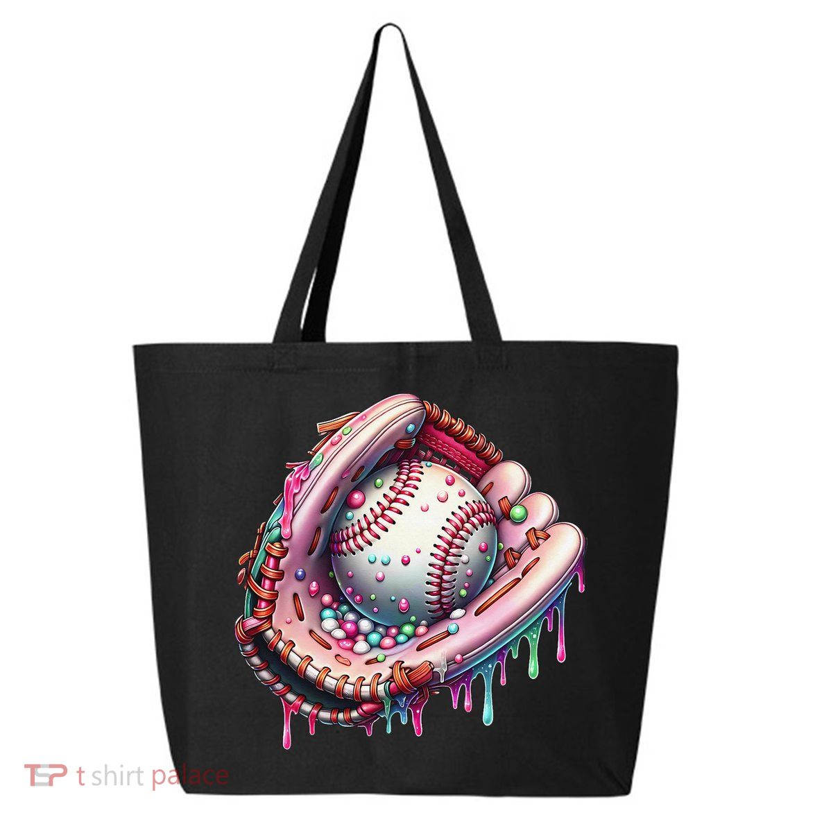 Baseball Drip Ice Cream Sprinkles Baseball Glove 25L Jumbo Tote