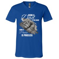 Being Dad Is An Honor Being Poppy Is Priceless Cool Gift V-Neck T-Shirt