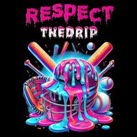 Baseball Drip Ice Cream Dripping Respect Drip Teen Boy Girl  Button