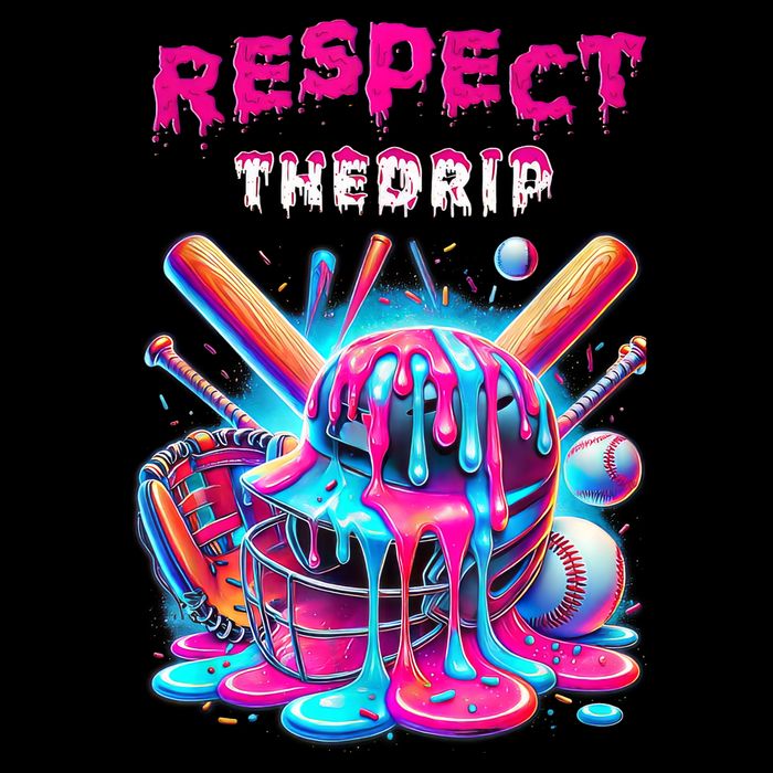 Baseball Drip Ice Cream Dripping Respect Drip Teen Boy Girl  Poster