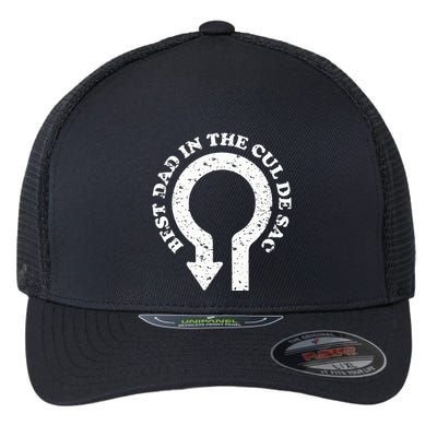 Best Dad In The Cul De Sac Bad Dad Jokes & Puns Flexfit Unipanel Trucker Cap