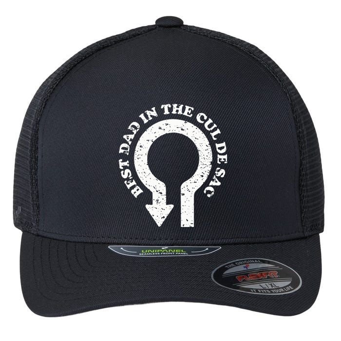 Best Dad In The Cul De Sac Bad Dad Jokes & Puns Flexfit Unipanel Trucker Cap