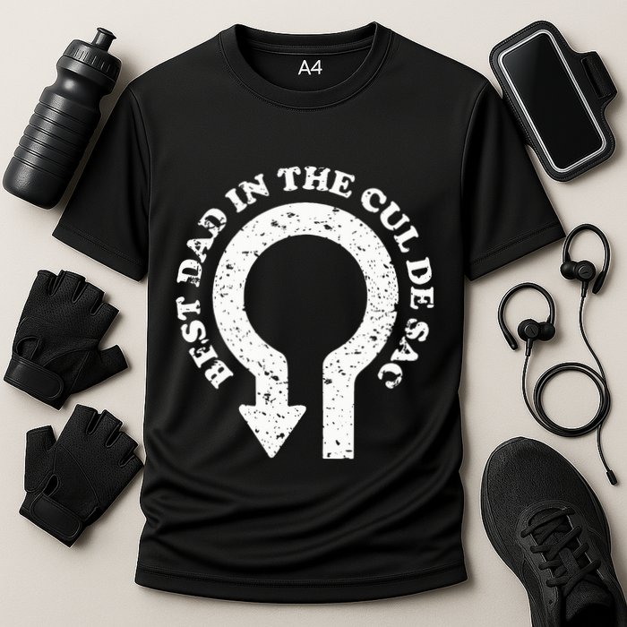 Best Dad In The Cul De Sac Bad Dad Jokes & Puns Cooling Performance Crew T-Shirt