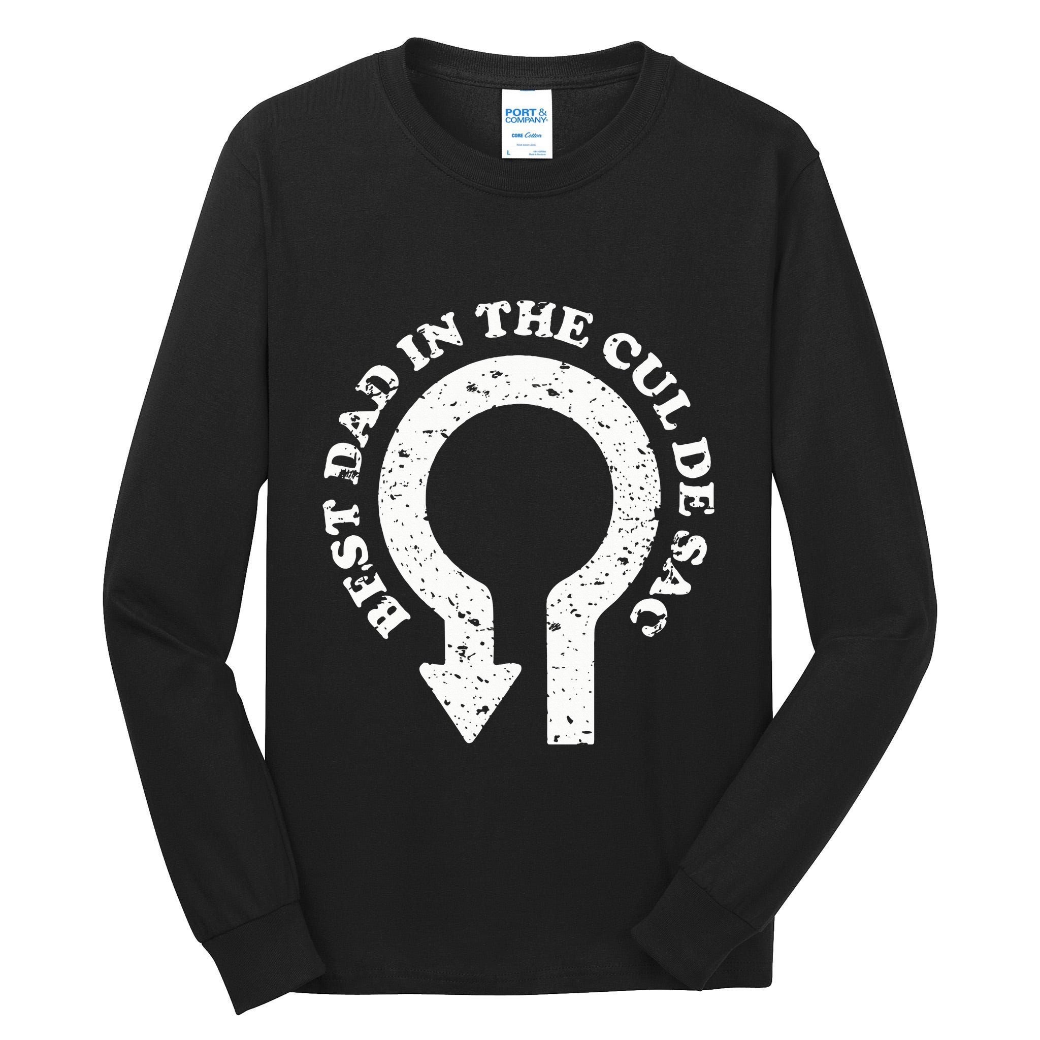 Best Dad In The Cul De Sac Bad Dad Jokes & Puns Tall Long Sleeve T-Shirt