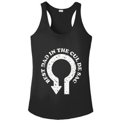 Best Dad In The Cul De Sac Bad Dad Jokes & Puns Ladies PosiCharge Competitor Racerback Tank
