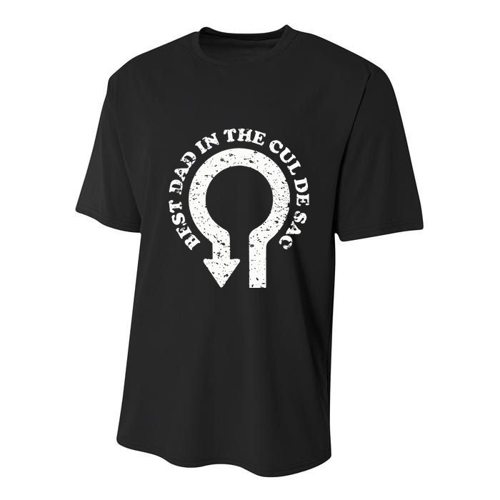 Best Dad In The Cul De Sac Bad Dad Jokes & Puns Youth Performance Sprint T-Shirt