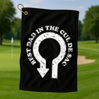 Best Dad In The Cul De Sac Bad Dad Jokes & Puns Golf Towel