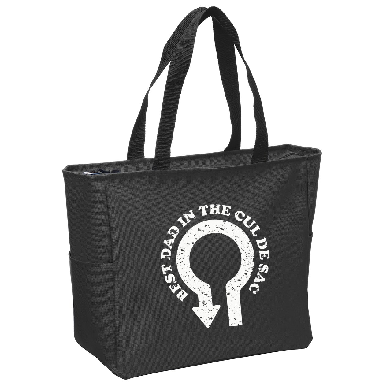 Best Dad In The Cul De Sac Bad Dad Jokes & Puns Zip Tote Bag