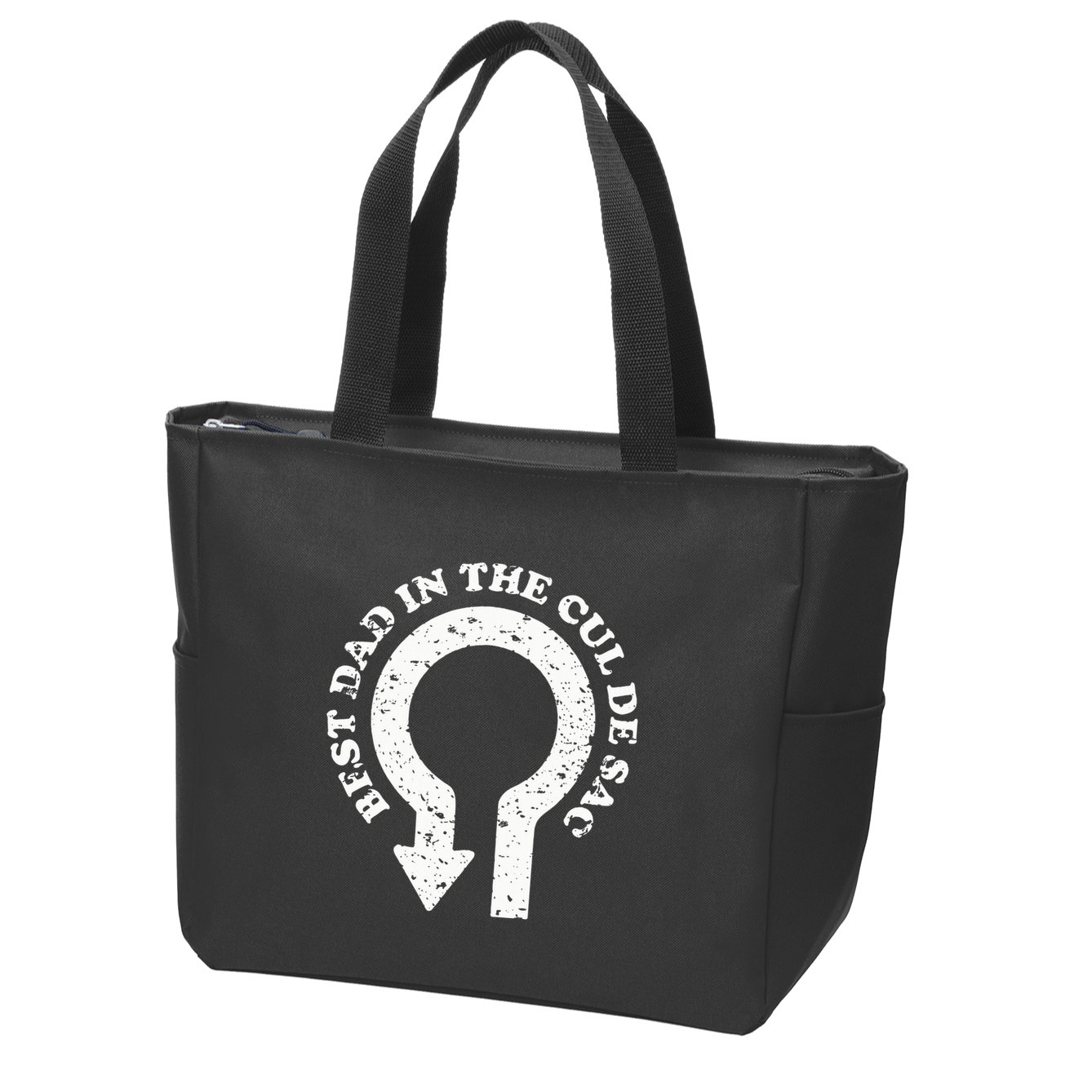 Best Dad In The Cul De Sac Bad Dad Jokes & Puns Zip Tote Bag