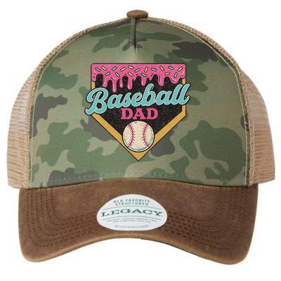 Baseball Dad Ice Cream Drip Legacy Tie Dye Trucker Hat