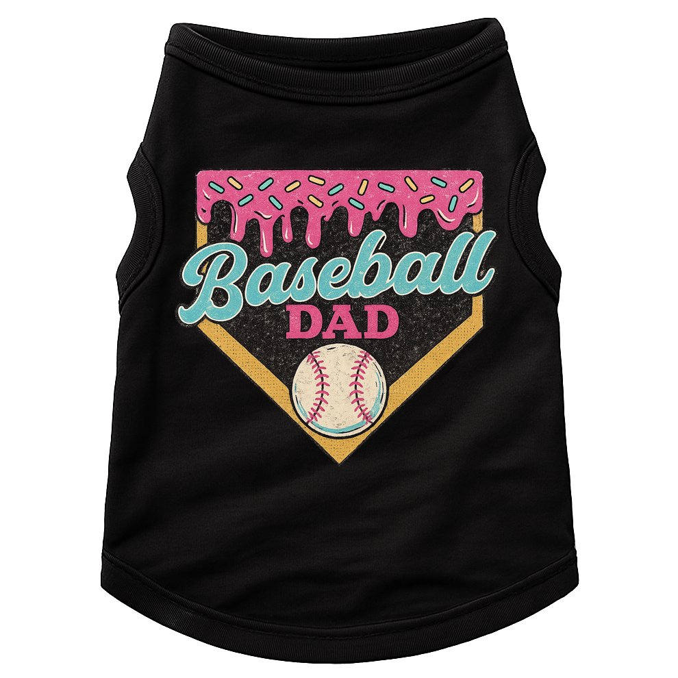 Baseball Dad Ice Cream Drip Doggie Tank
