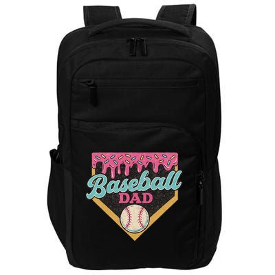 Baseball Dad Ice Cream Drip Impact Tech Backpack
