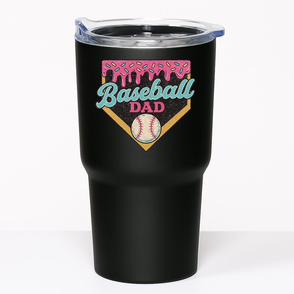 Baseball Dad Ice Cream Drip Tumbler