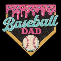 Baseball Dad Ice Cream Drip Cooling Performance Long Sleeve Crew