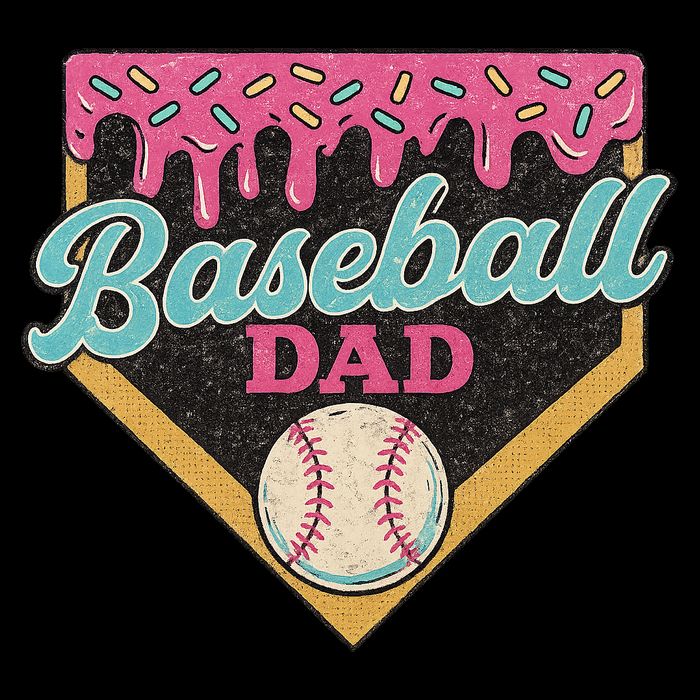 Baseball Dad Ice Cream Drip Cooling Performance Long Sleeve Crew