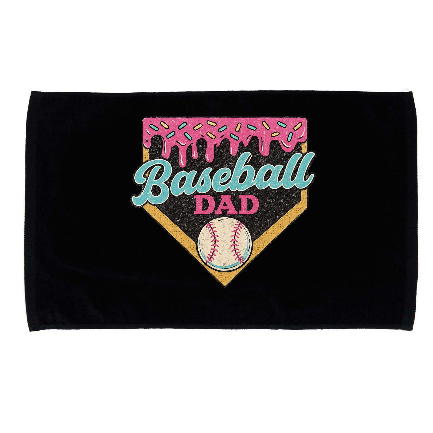 Baseball Dad Ice Cream Drip Microfiber Hand Towel