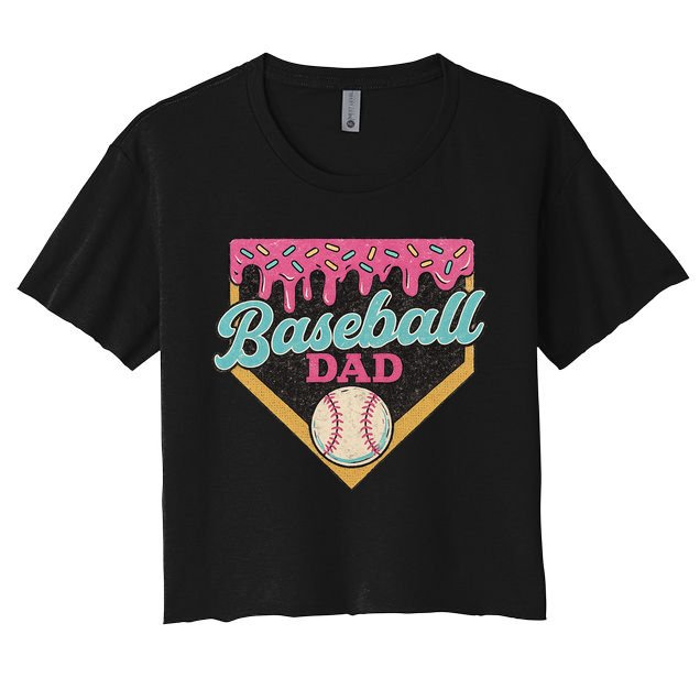 Baseball Dad Ice Cream Drip Crop Top