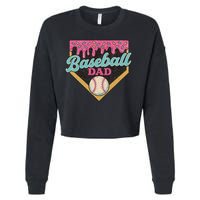 Baseball Dad Ice Cream Drip Cropped Pullover Crew