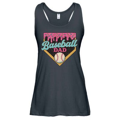 Baseball Dad Ice Cream Drip Ladies Essential Flowy Tank