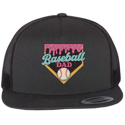 Baseball Dad Ice Cream Drip Flatbill Hat