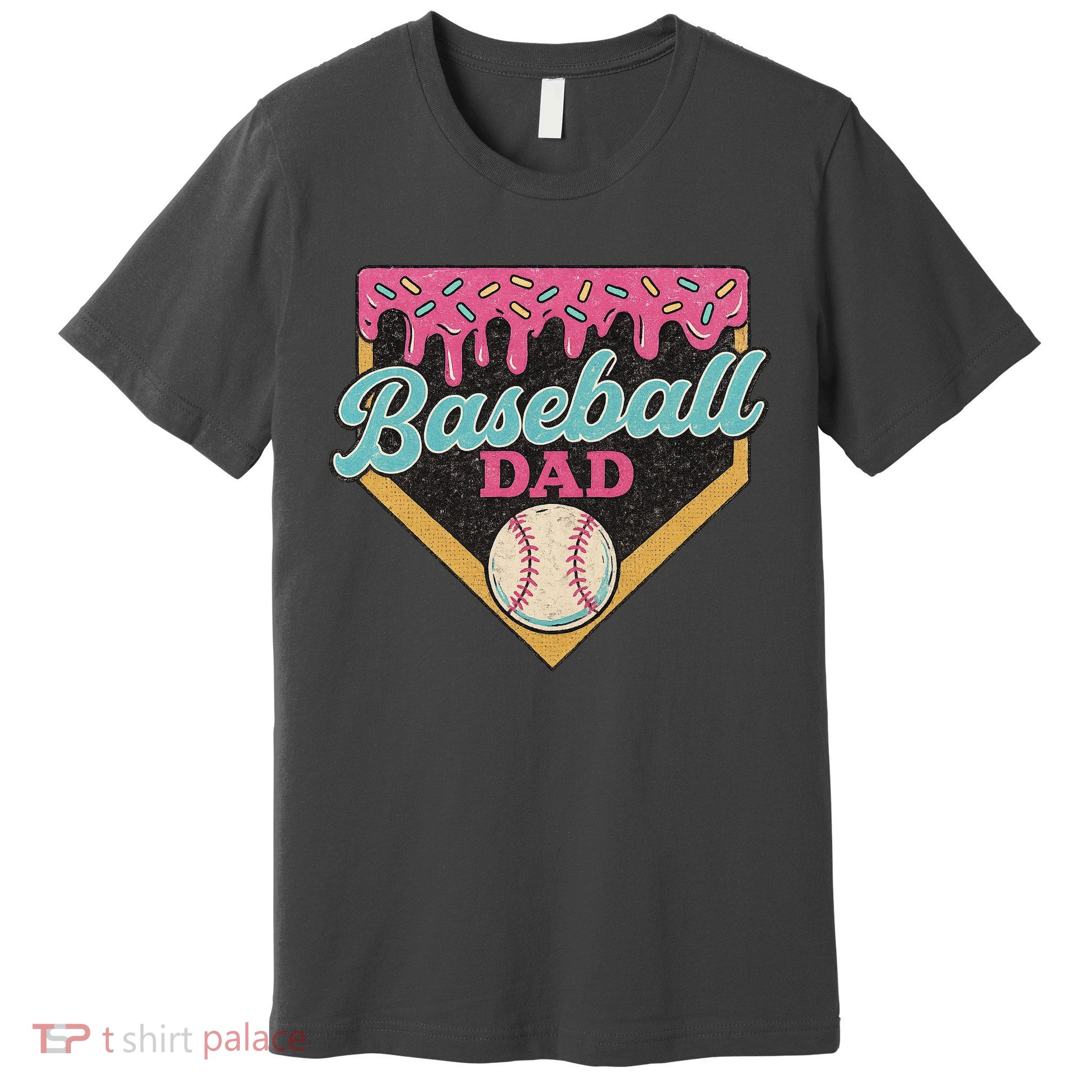 Baseball Dad Ice Cream Drip Premium T-Shirt