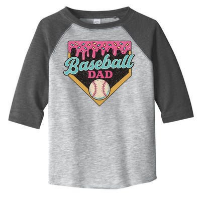 Baseball Dad Ice Cream Drip Toddler Fine Jersey T-Shirt