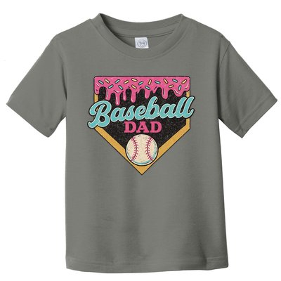 Baseball Dad Ice Cream Drip Toddler T-Shirt