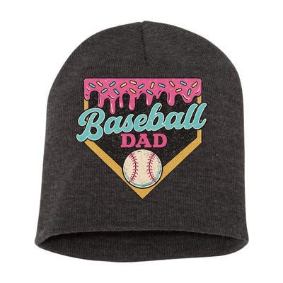 Baseball Dad Ice Cream Drip Short Acrylic Beanie