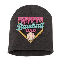 Baseball Dad Ice Cream Drip Short Acrylic Beanie